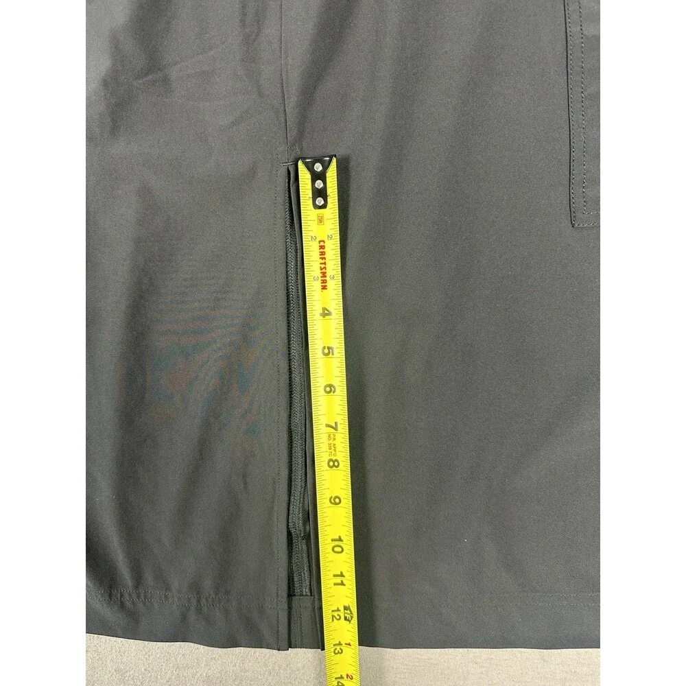 Athleta Brooklyn Heights Cargo Skirt Black Midi Stretch 14 Travel Gorpcore
